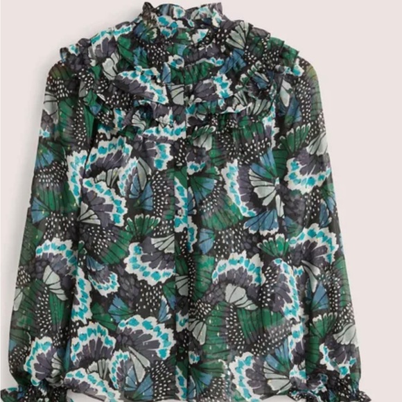 NWT Boden Ruffle Neck Shirt, US 12 - Picture 5 of 12